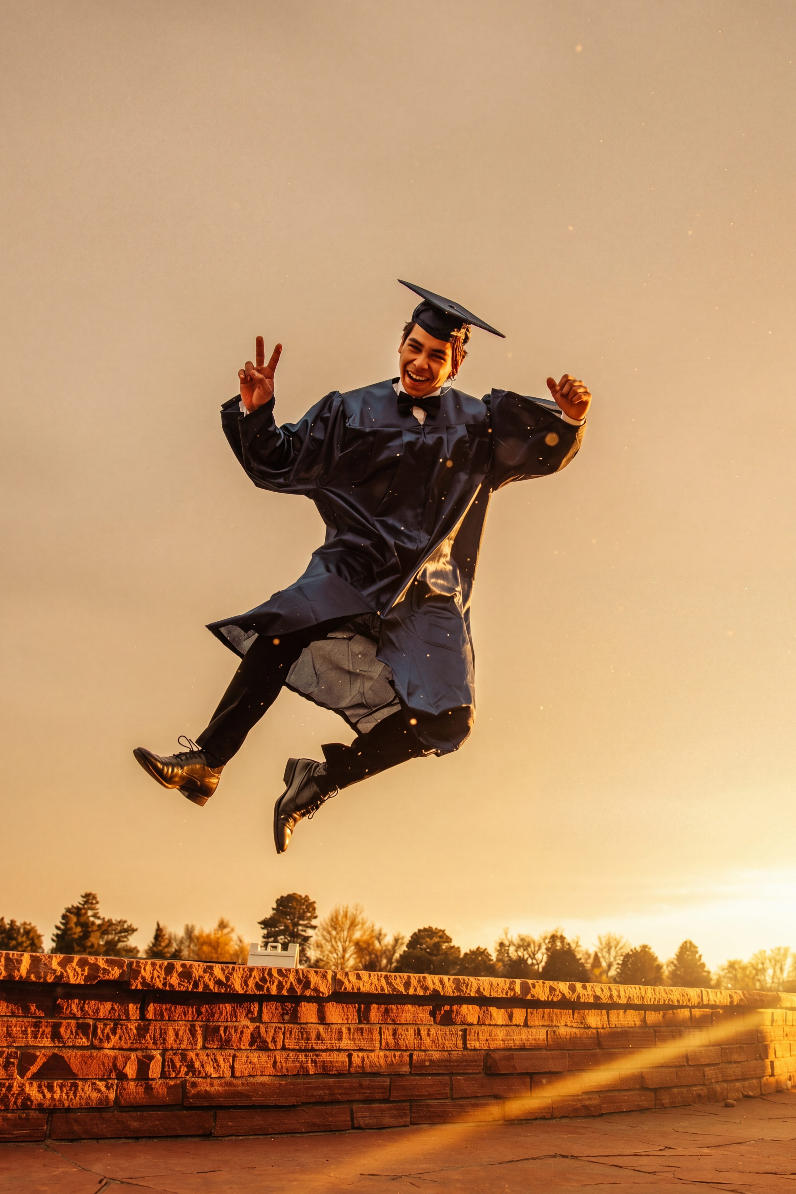 Same graduate portrait relit using Vividon